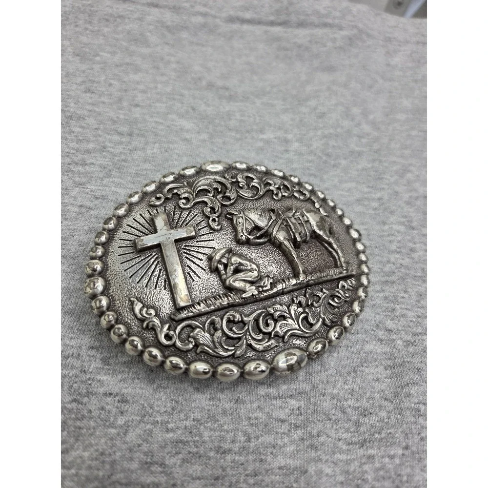 Nocona Praying Cowboy Southwestern Christian Belt Buckle